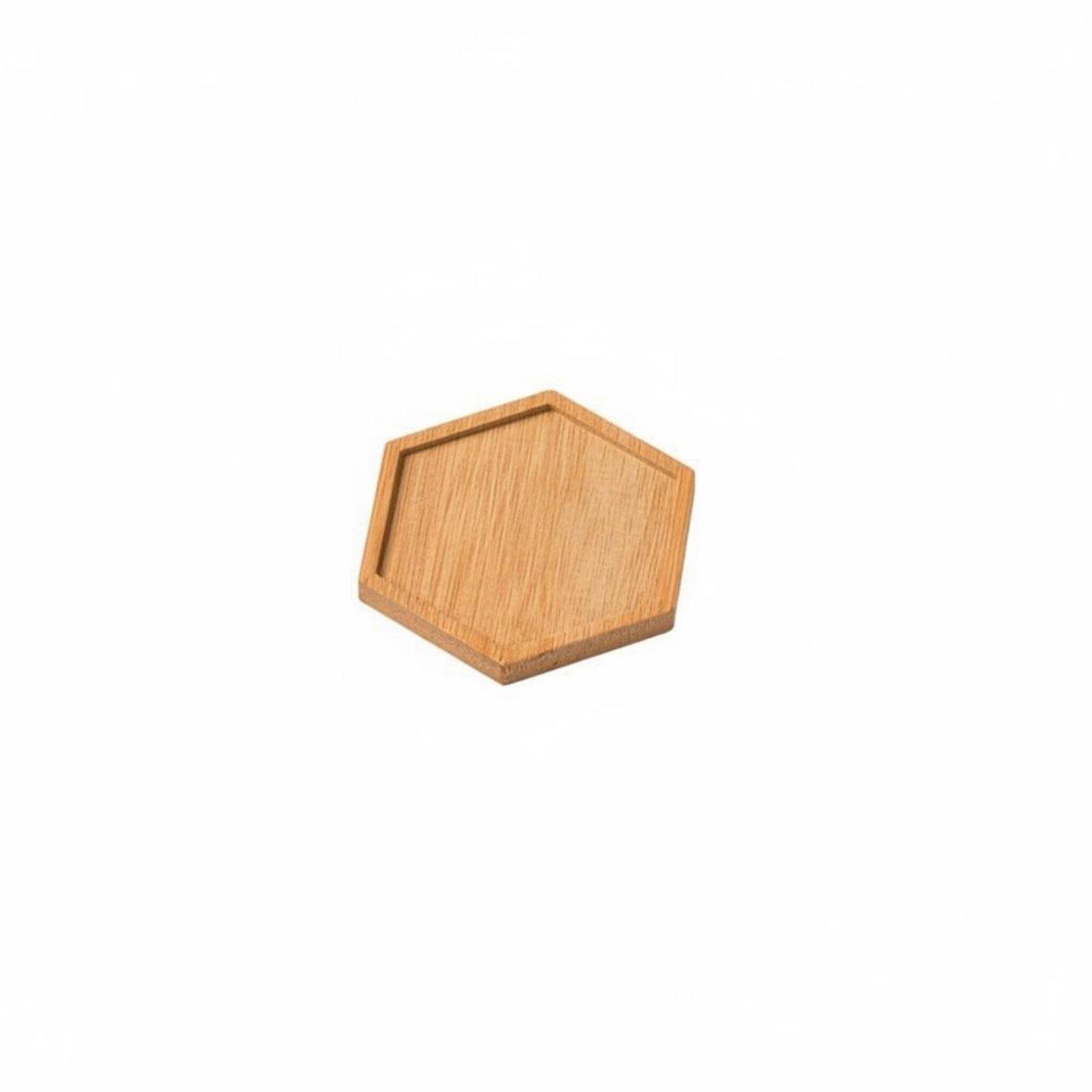 Drip Tray Saucer - ถาดรองกระถางต้นไม้ทรงหกเหลี่ยมทำจากไม้ไผ่ สำหรับใช้ในร่ม ป้องกันน้ำหยด ใช้เป็นฐานรองกระถางได้อย่างมั่นคง