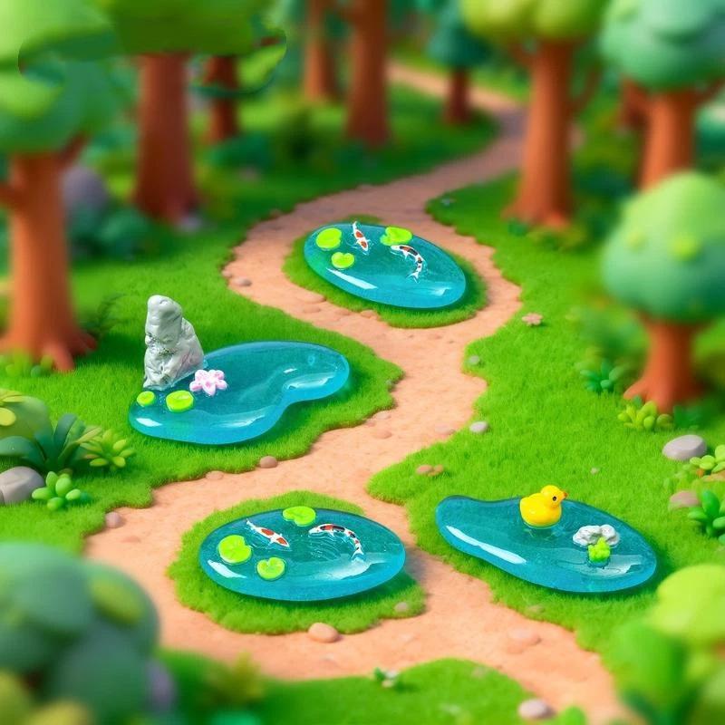 ⑧ ของตกแต่งบ่อเรซินขนาดเล็ก ลา - Bonsai Garden With Koi Pond บทวิจารณ์และราคา