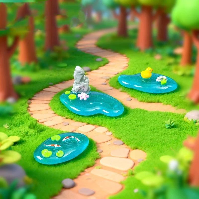 ⑧ ของตกแต่งบ่อเรซินขนาดเล็ก ลา - Bonsai Garden With Koi Pond บทวิจารณ์และราคา