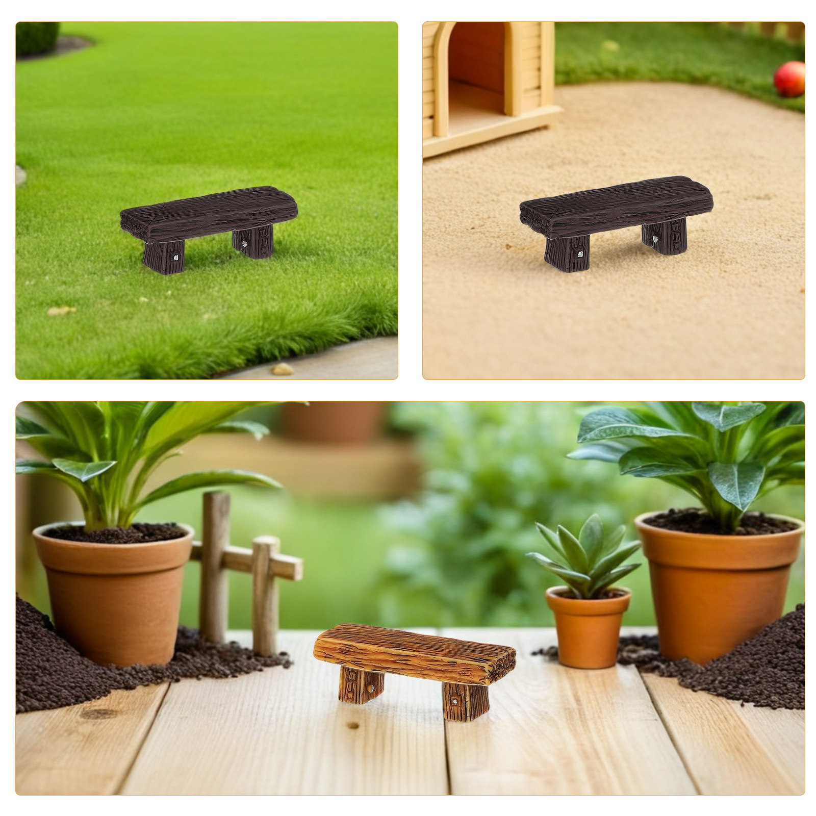 12 ชิ้น ม้านั่งเรซิ่นจิ๋ว ดีไซ - Bonsai Garden Landscape Design บทวิจารณ์และราคา