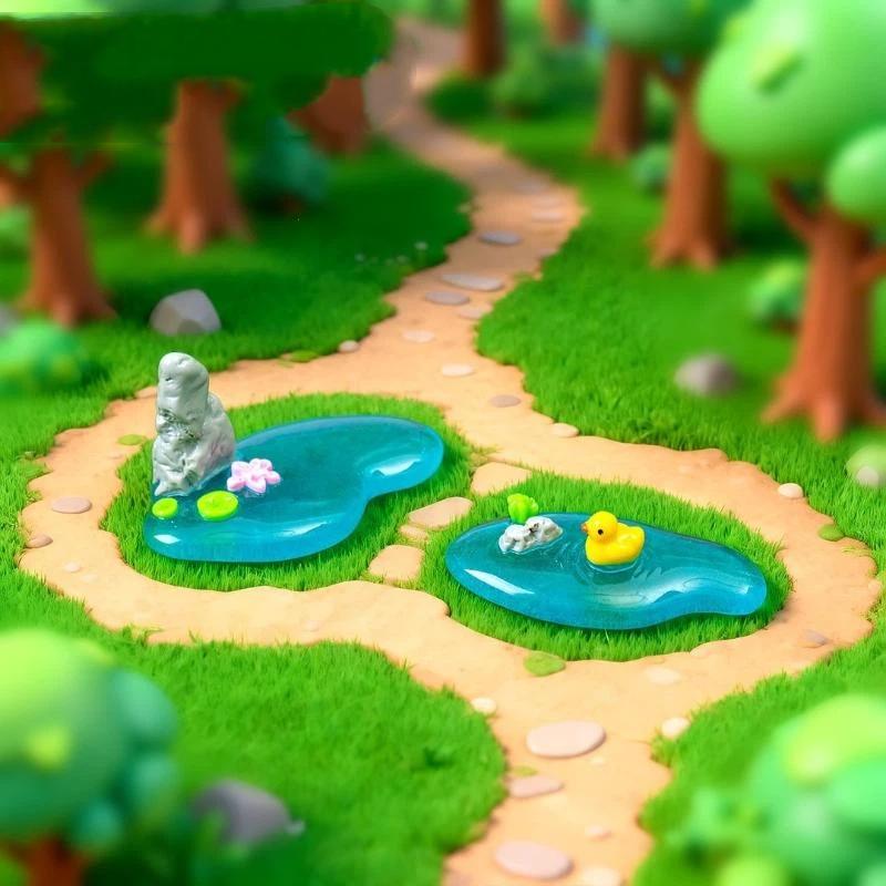 ของตกแต่งบ่อเรซินขนาดเล็ก ธีมป - Bonsai Garden With Koi Pond บทวิจารณ์และราคา